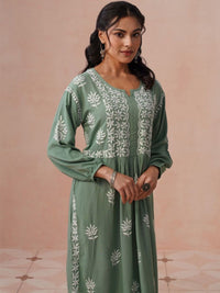 House of Chikankari Women Regular Chikankari Kurta with Trousers