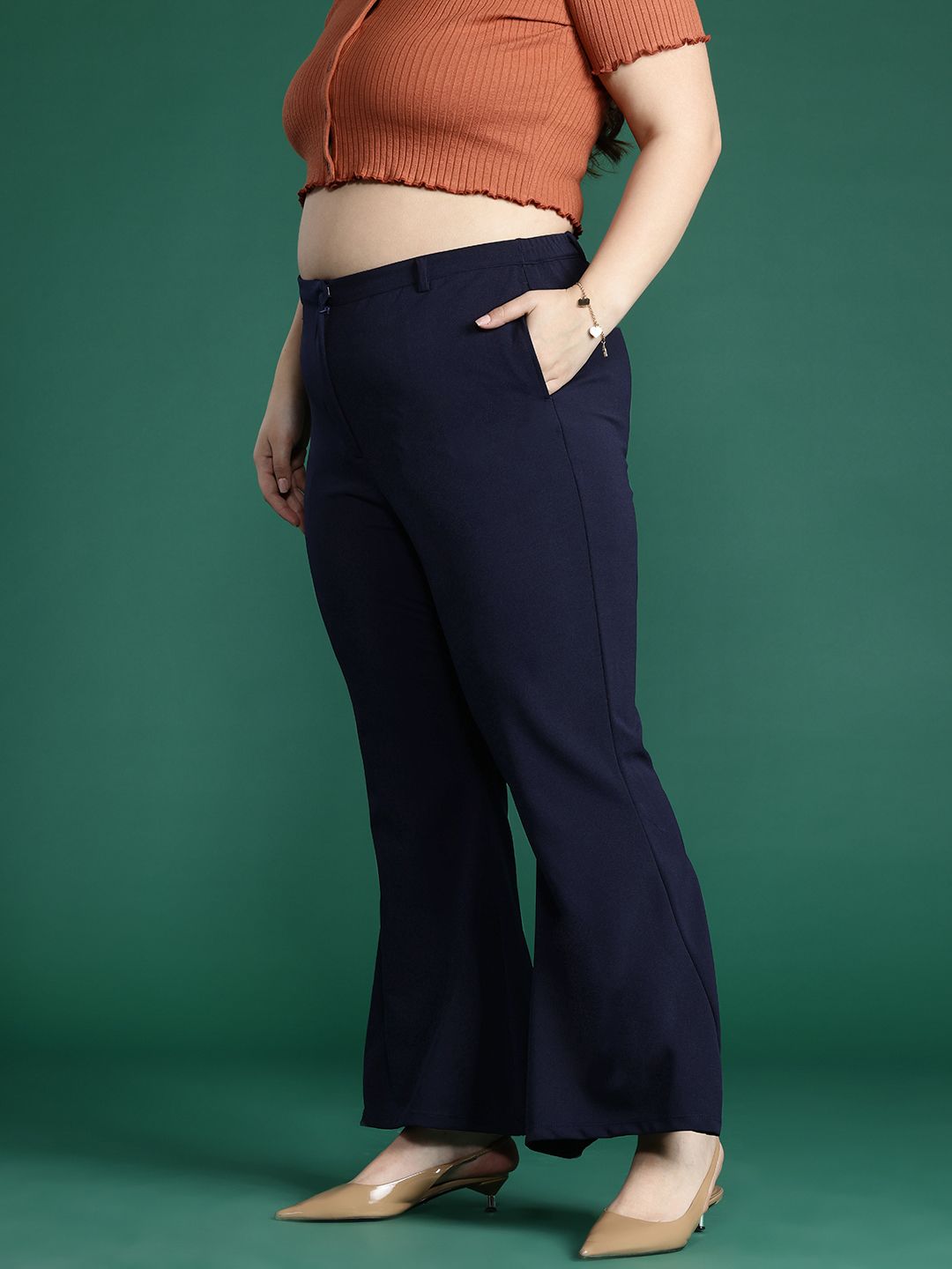 DressBerry Women Plus-Size Bootcut Trousers