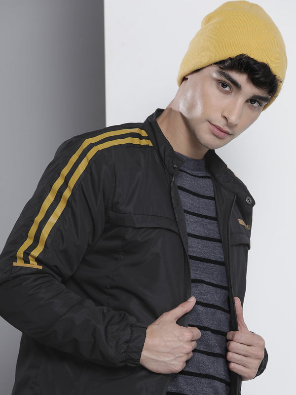 The Indian Garage Co Men Black Solid Tailored Jacket