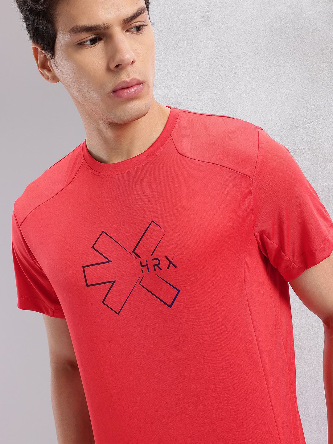 HRX by Hrithik Roshan Men Brand Logo Printed Rapid-Dry Training T-shirt