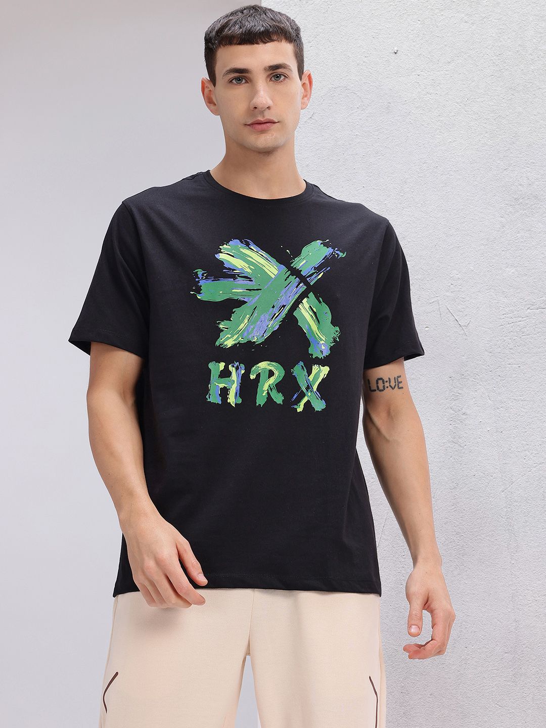 HRX by Hrithik Roshan Brand Logo Print Lifestyle T-shirt
