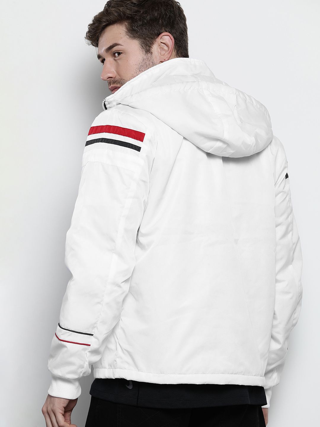 The Indian Garage Co Men White Sporty Jacket