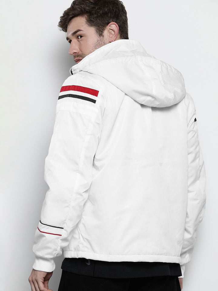 The Indian Garage Co Men White Sporty Jacket