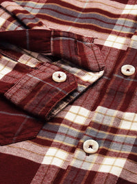 The Indian Garage Co Men Regular Fit Checkered Double Flap Casual Shirt