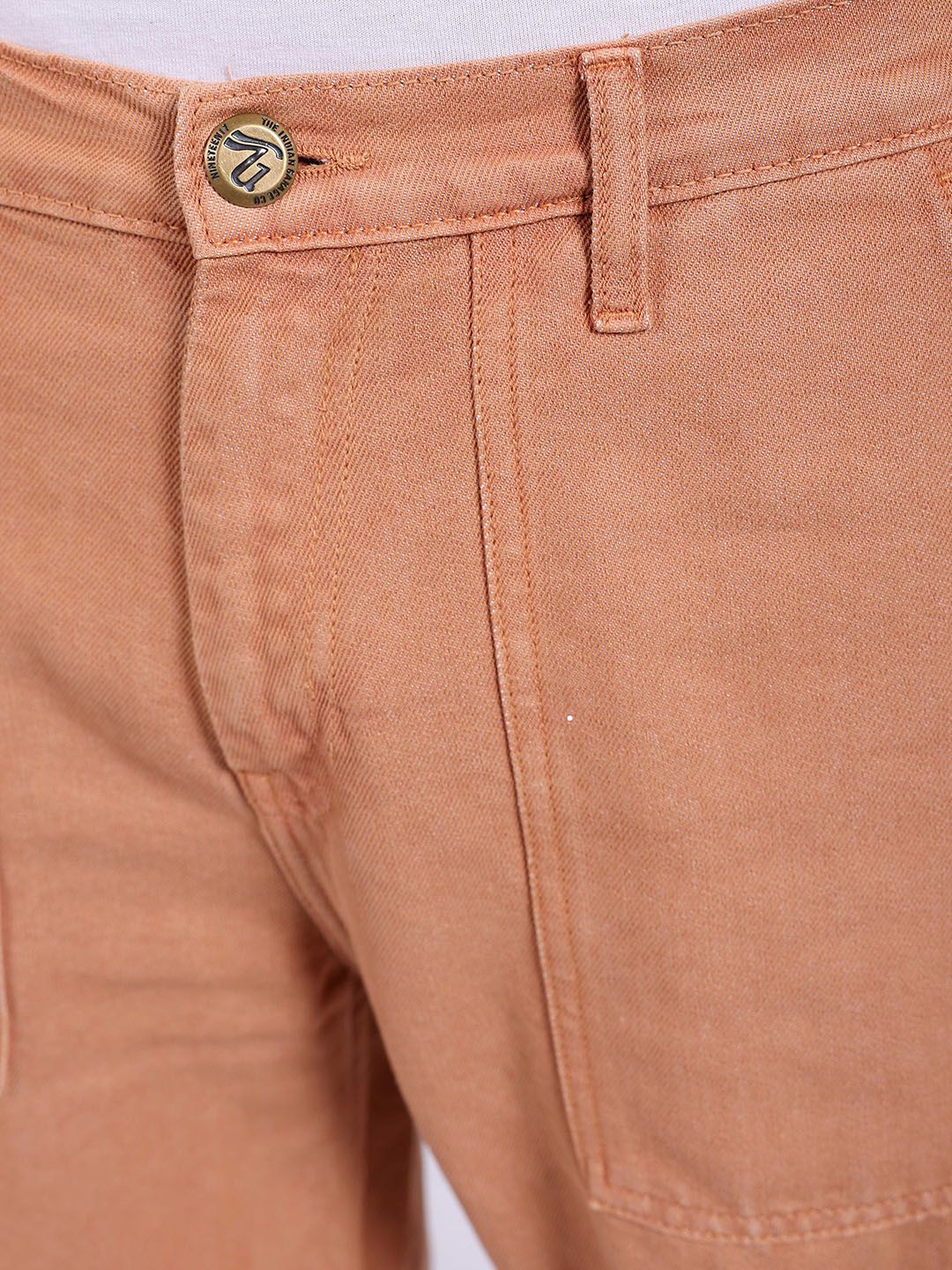 The Indian Garage Co Men Baggy Relaxed Fit Mid Rise Cotton Jeans