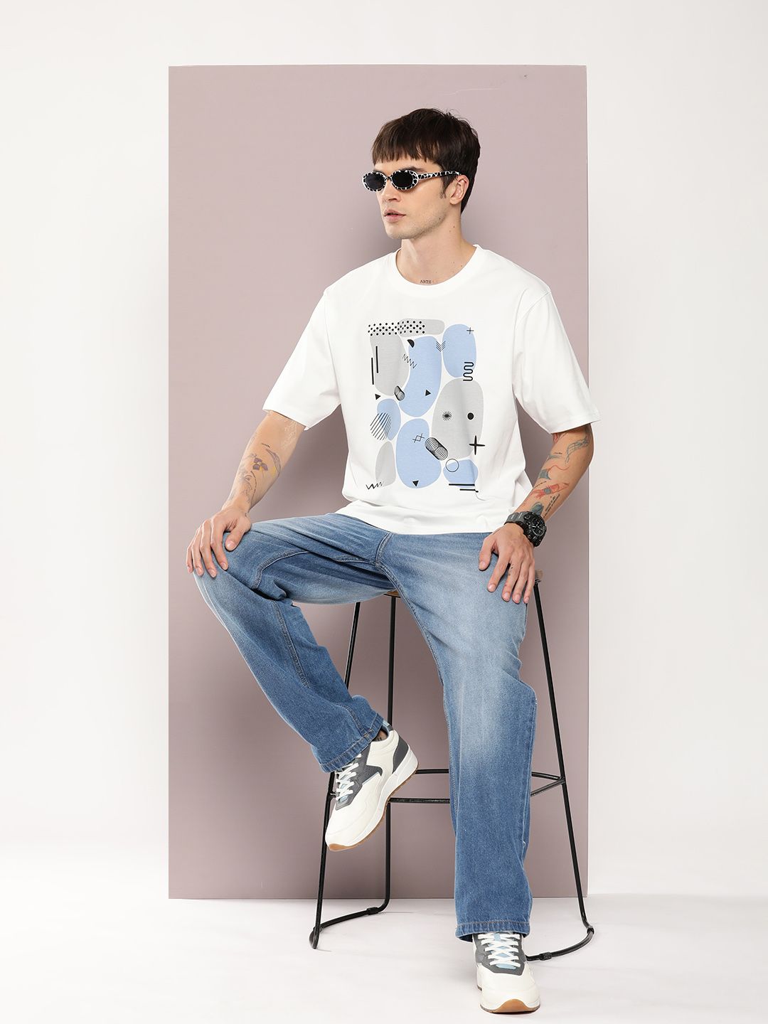 DILLINGER Men Printed Drop-Shoulder Sleeves T-shirt