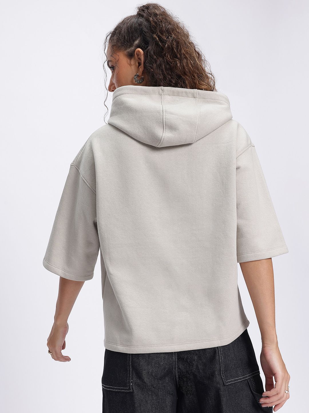 DressBerry Comfy Edge Hooded Drop-Shoulder Sweatshirt