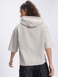 DressBerry Comfy Edge Hooded Drop-Shoulder Sweatshirt