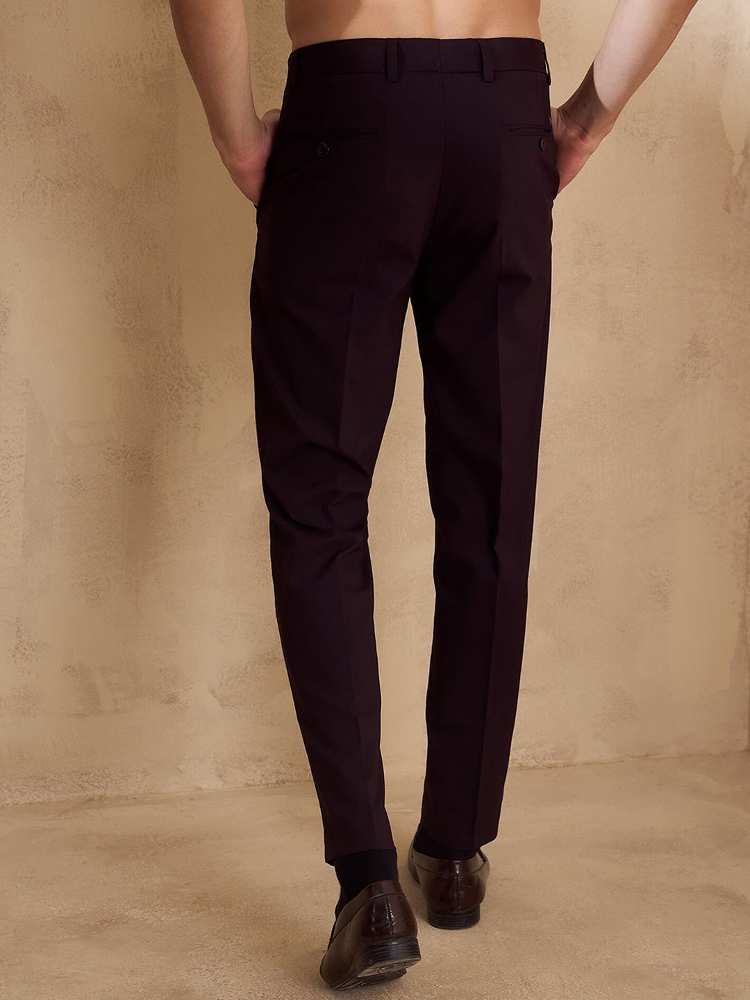DENNISON Men Double Pleated Formal Trouser