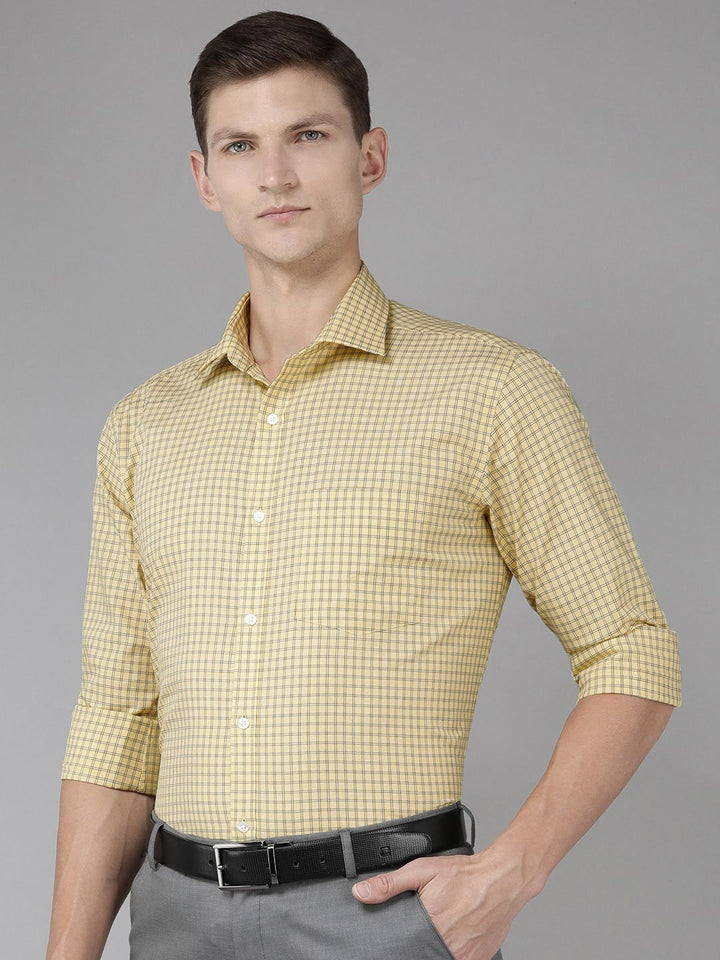 Park Avenue Pure Cotton Slim Fit Checked Formal Shirt