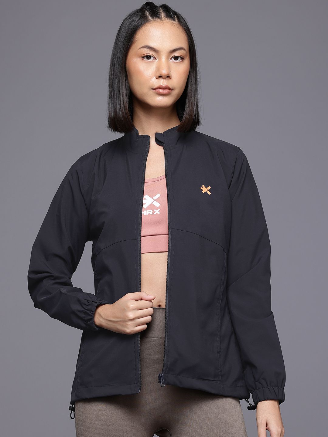 HRX by Hrithik Roshan Women Typography Printed Running Jacket