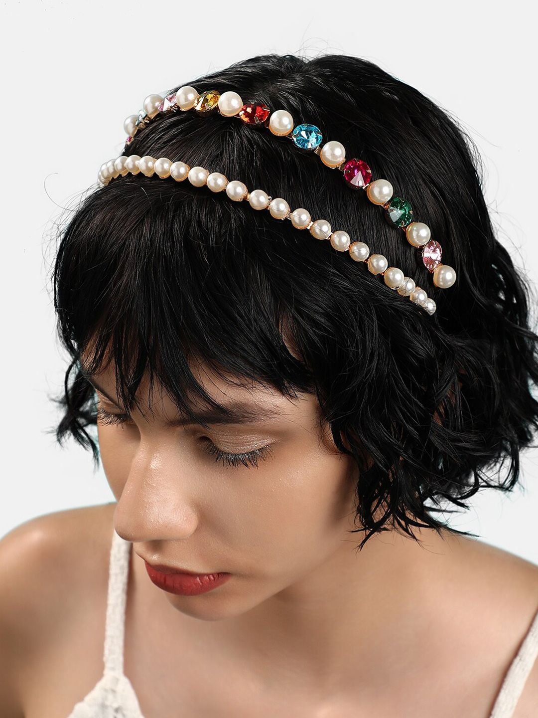 SOHI Beads & Stones Embellished Hairband