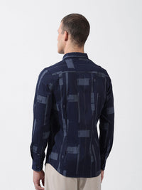The Indian Garage Co Men Slim Fit Textured Party Shirt