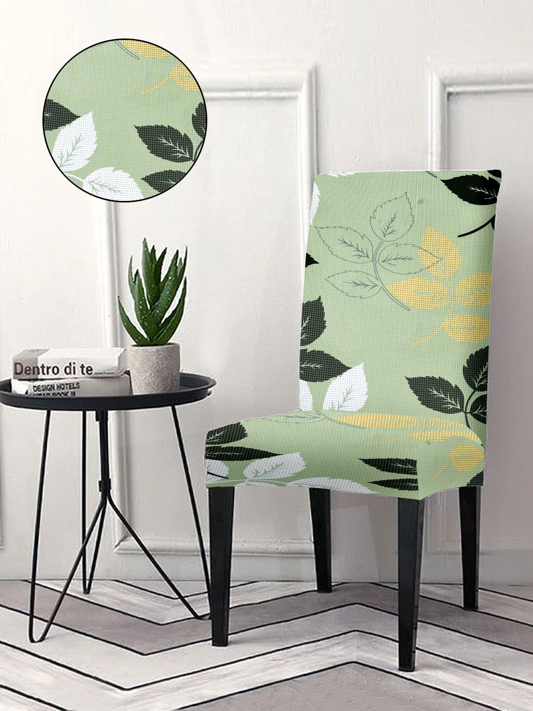 Cortina Green 6 Pieces Floral Printed Dining Chair Covers