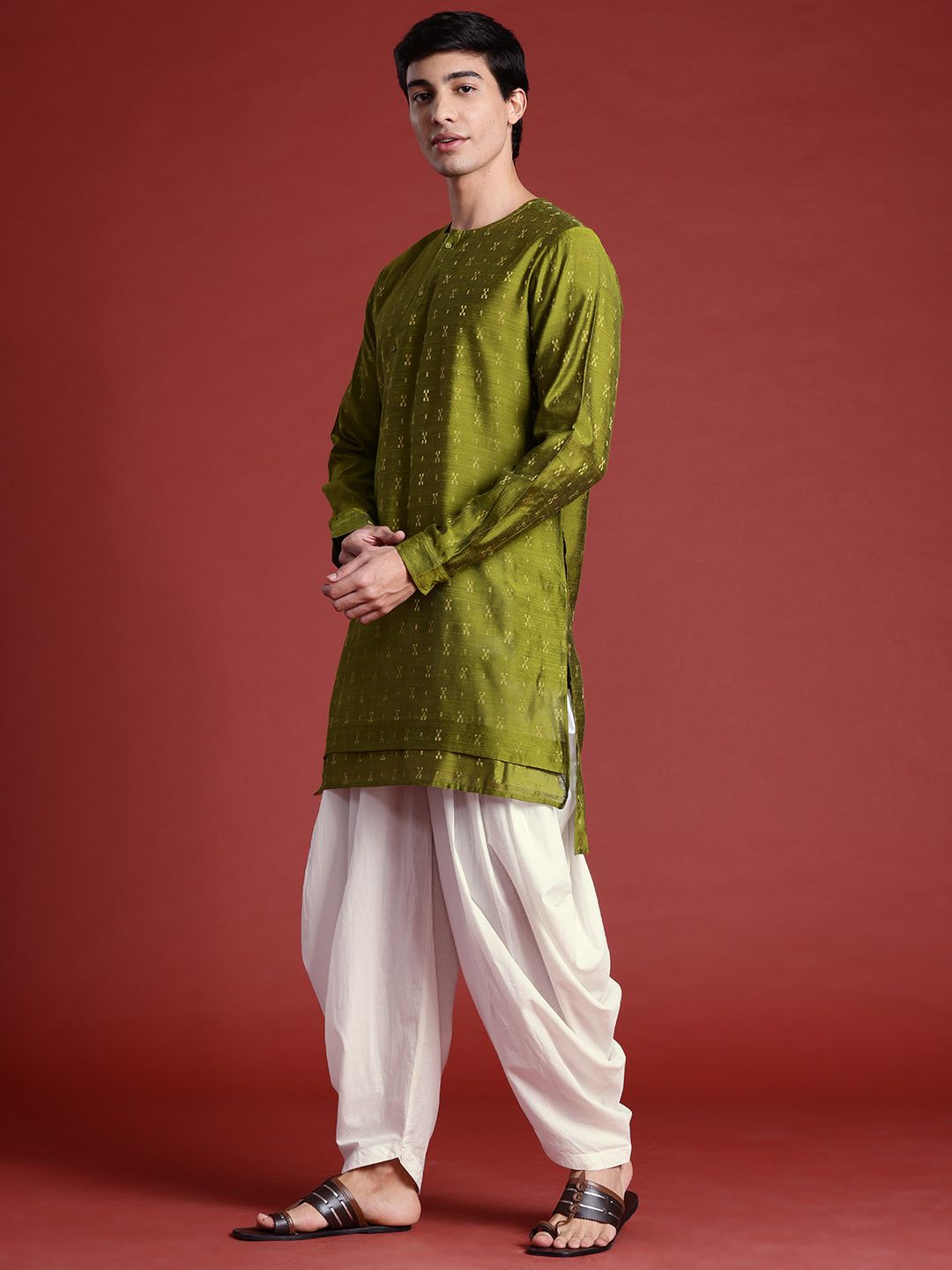 Anouk Self Design Regular Kurta with Dhoti Pants