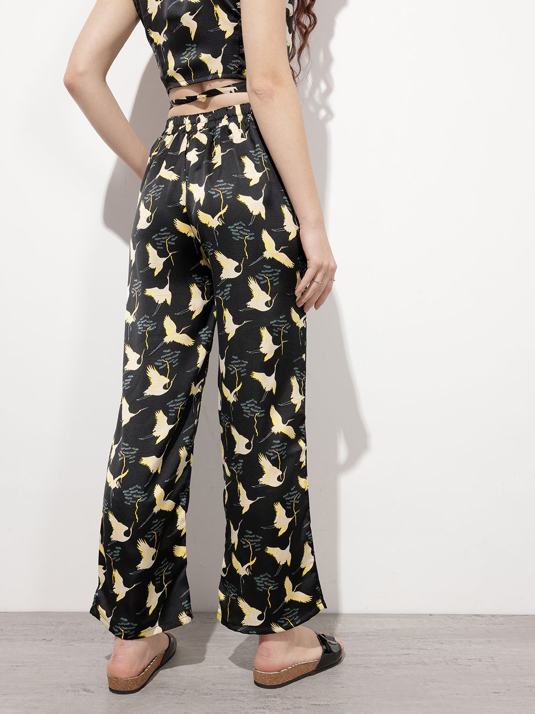 DressBerry Close To Nature Bird Printed Trousers