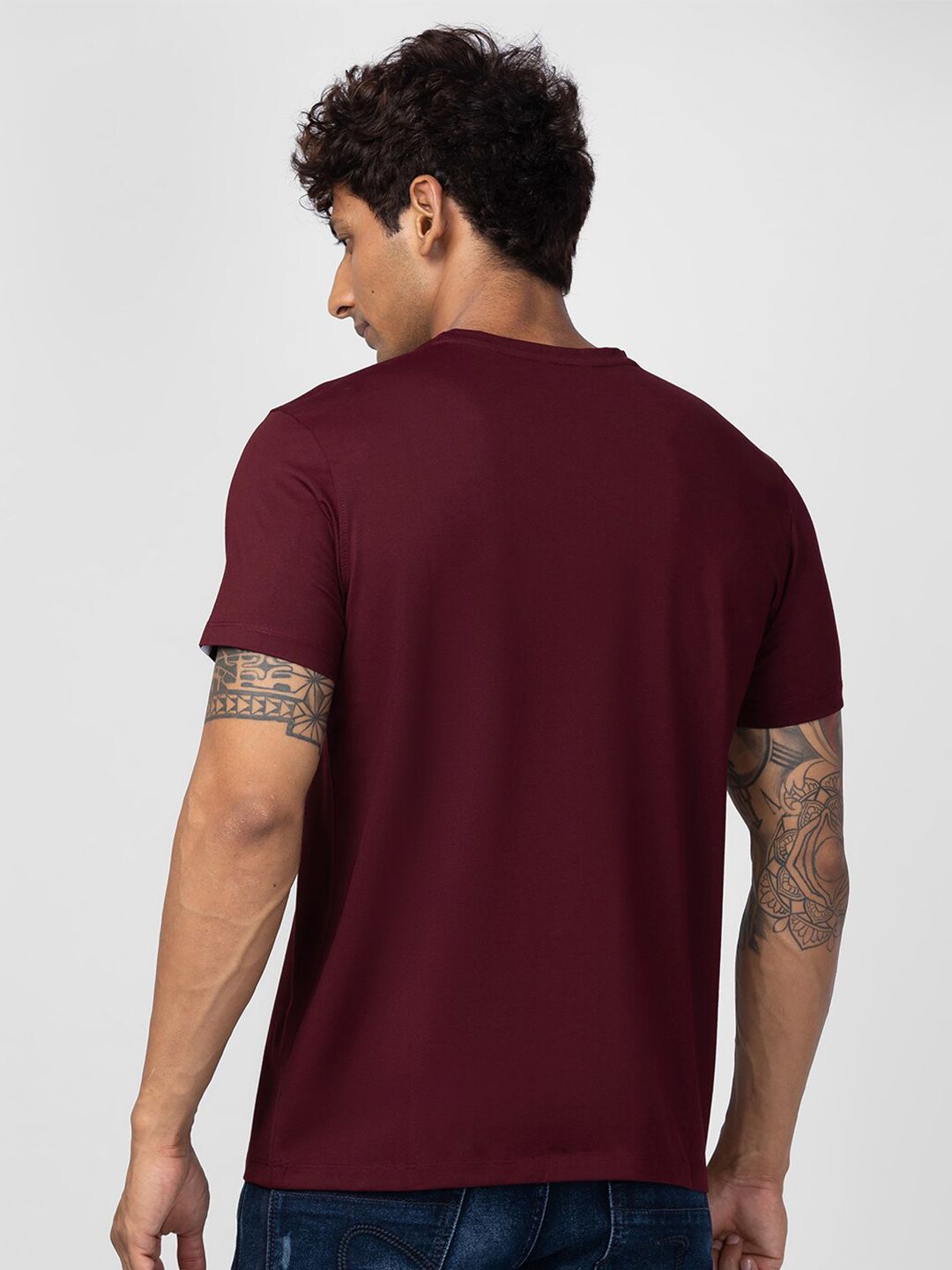 SPYKAR Men Typography Printed Slim Fit Cotton T-shirt