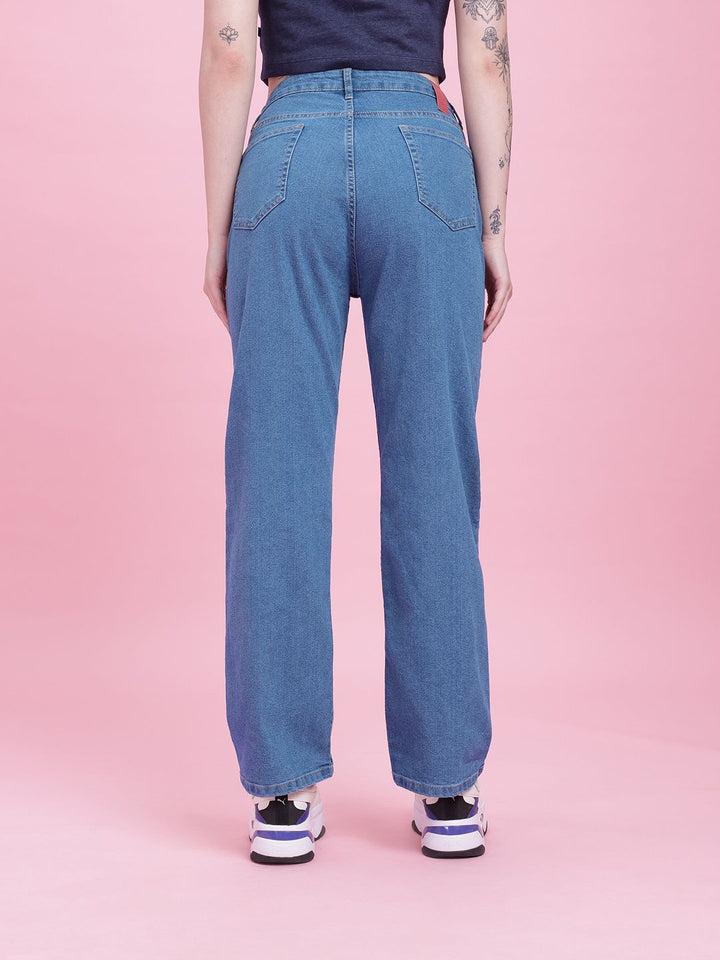 DressBerry Women Straight Fit High-Rise Stretchable Jeans