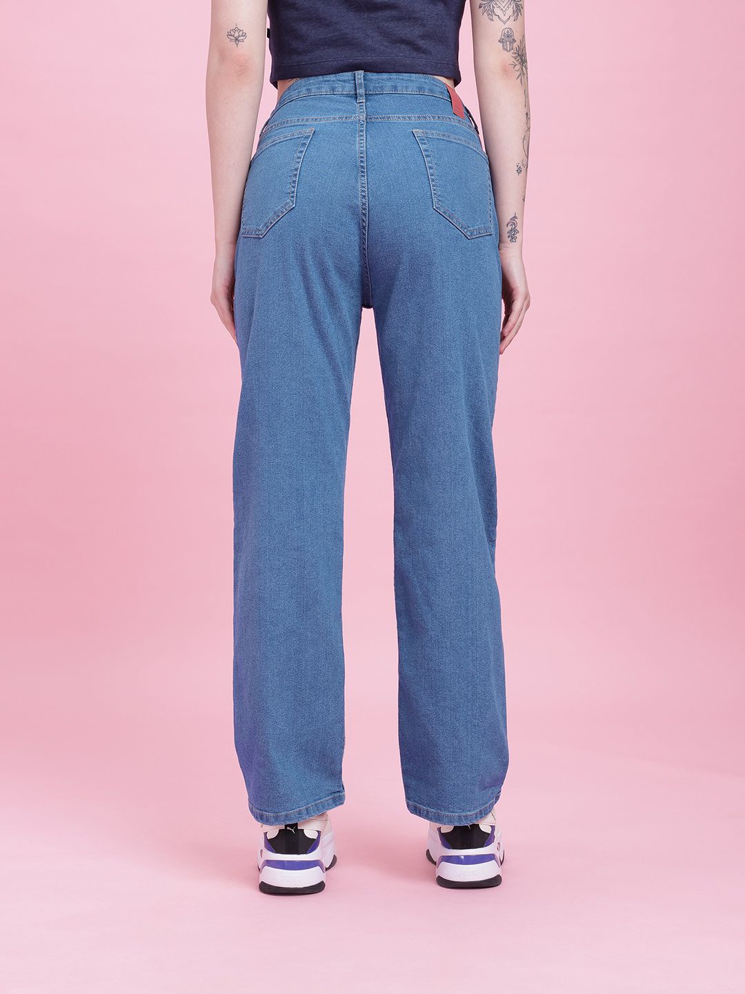 DressBerry Women Straight Fit High-Rise Stretchable Jeans