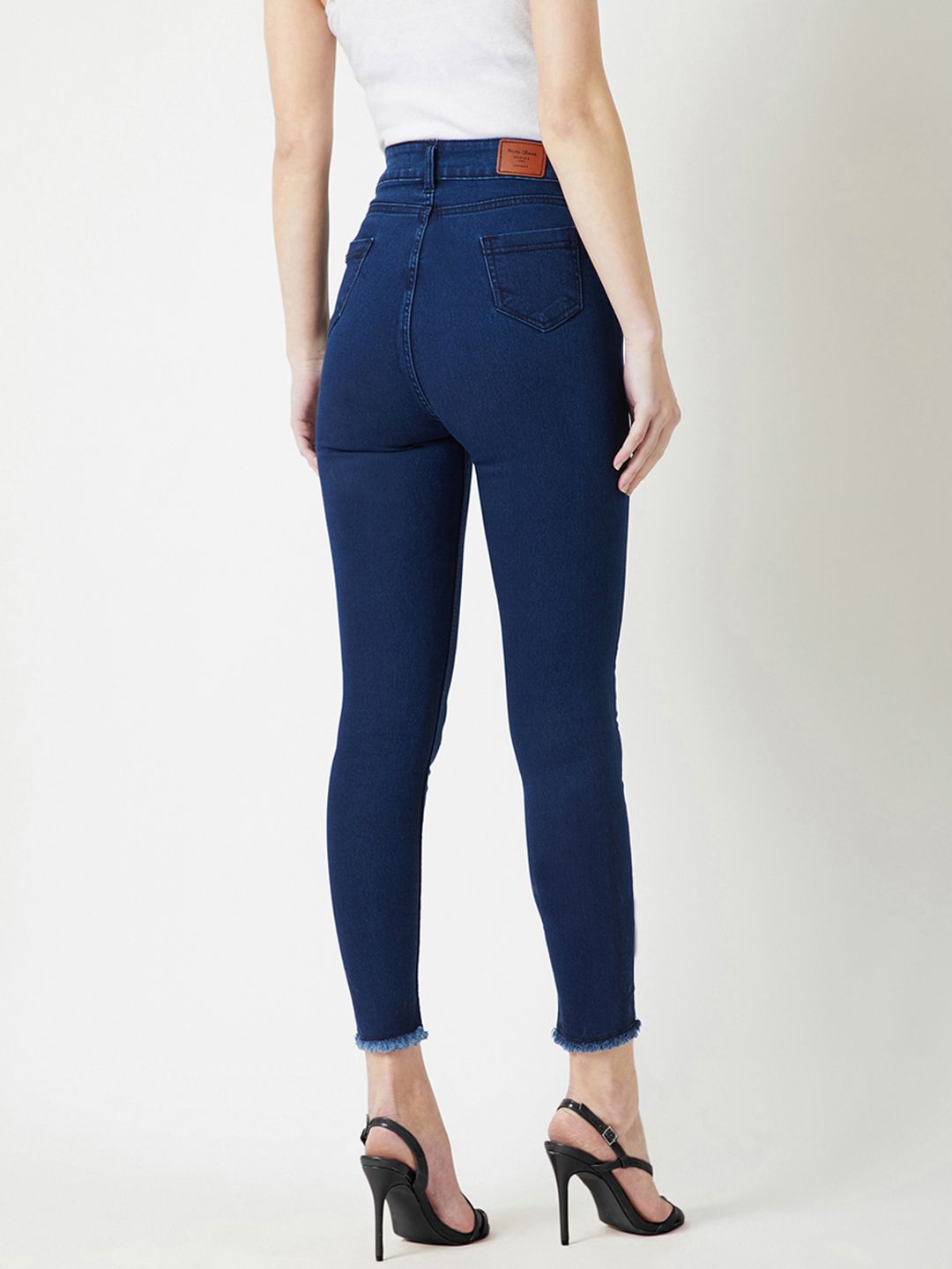 Miss Chase Women Navy Blue Skinny Fit High-Rise Clean Look Stretchable Jeans