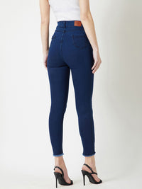 Miss Chase Women Navy Blue Skinny Fit High-Rise Clean Look Stretchable Jeans