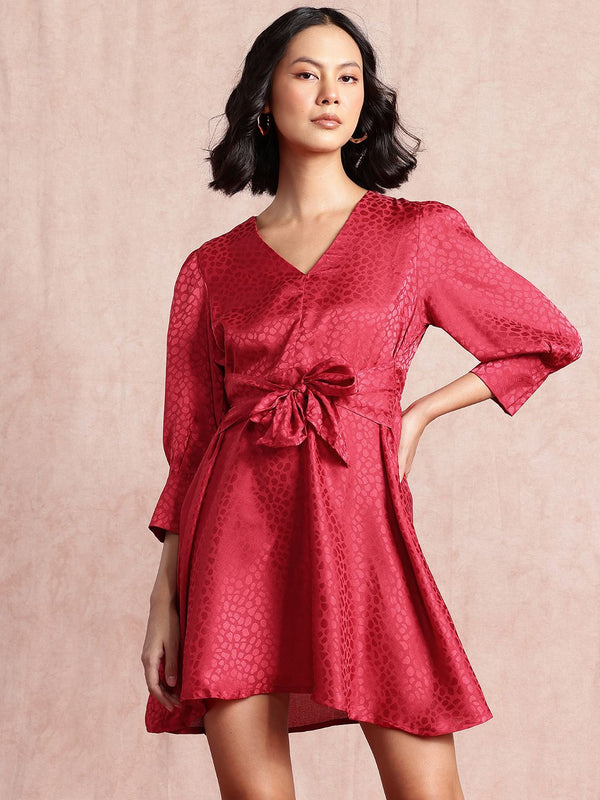 all about you Animal Satin A-Line Mini Dress