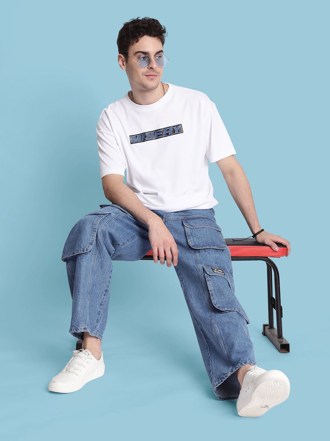 Bene Kleed Men Printed Drop-Shoulder Sleeves T-shirt