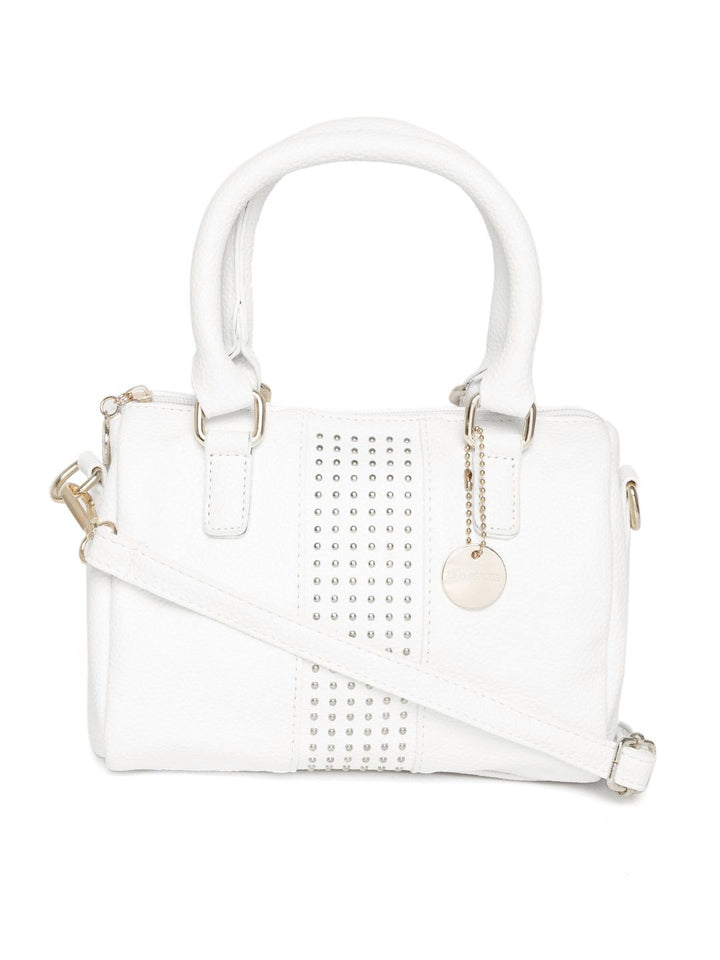 Lino Perros White Handheld Bag with Detachable Sling Strap