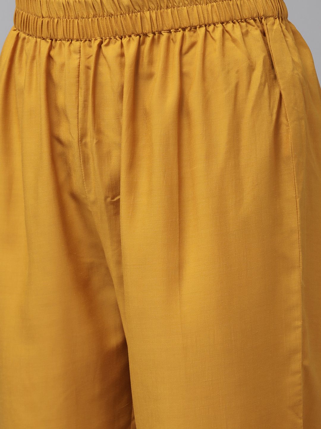 Varanga Creamy Mustard Yoke Design Kurta Set