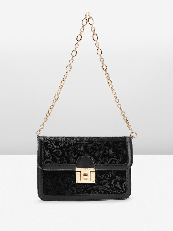 Lino Perros Floral Textured Structured Sling Bag