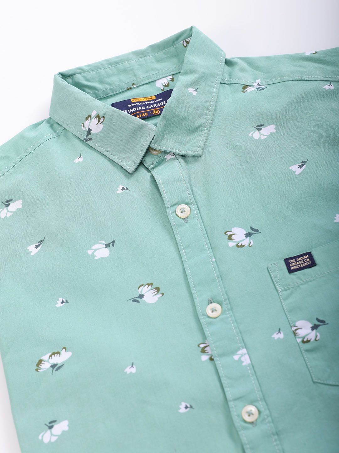 The Indian Garage Co Men Regular Fit Floral Printed Casual Shirt