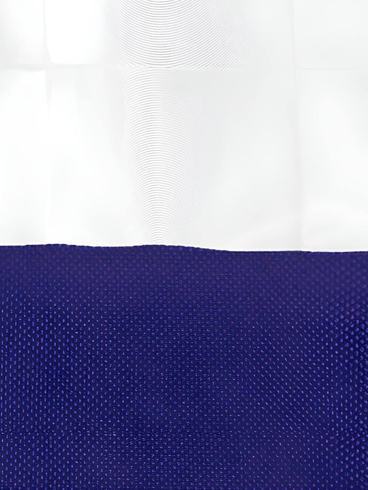 Story@home Purple & White Waterproof Shower Curtain