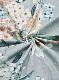 Myntra Elegant Homes Grey Floral 300 TC Single Bedsheet with 1 Pillow Covers