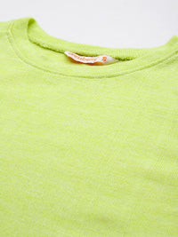 DressBerry Solid Pointed Hem Acrylic Pullover