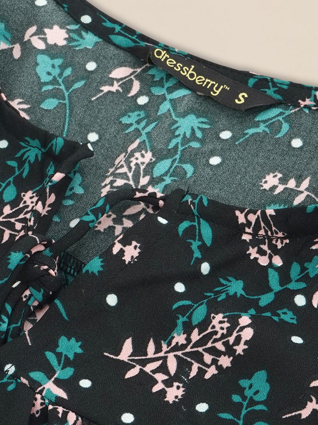 DressBerry Tropical Print A-Line Top