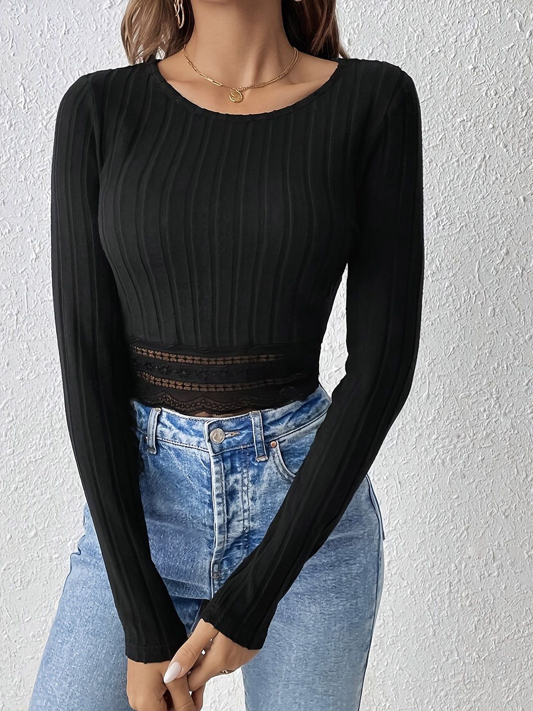 DressBerry Women Round Neck Fitted Crop Top