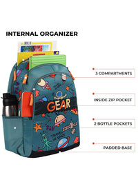 Gear Kids Graphic Printed Water Resistance Backpack