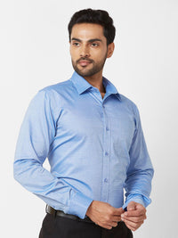 Raymond Contemporary Fit Self Design Cutaway Collar Cotton Formal Shirt