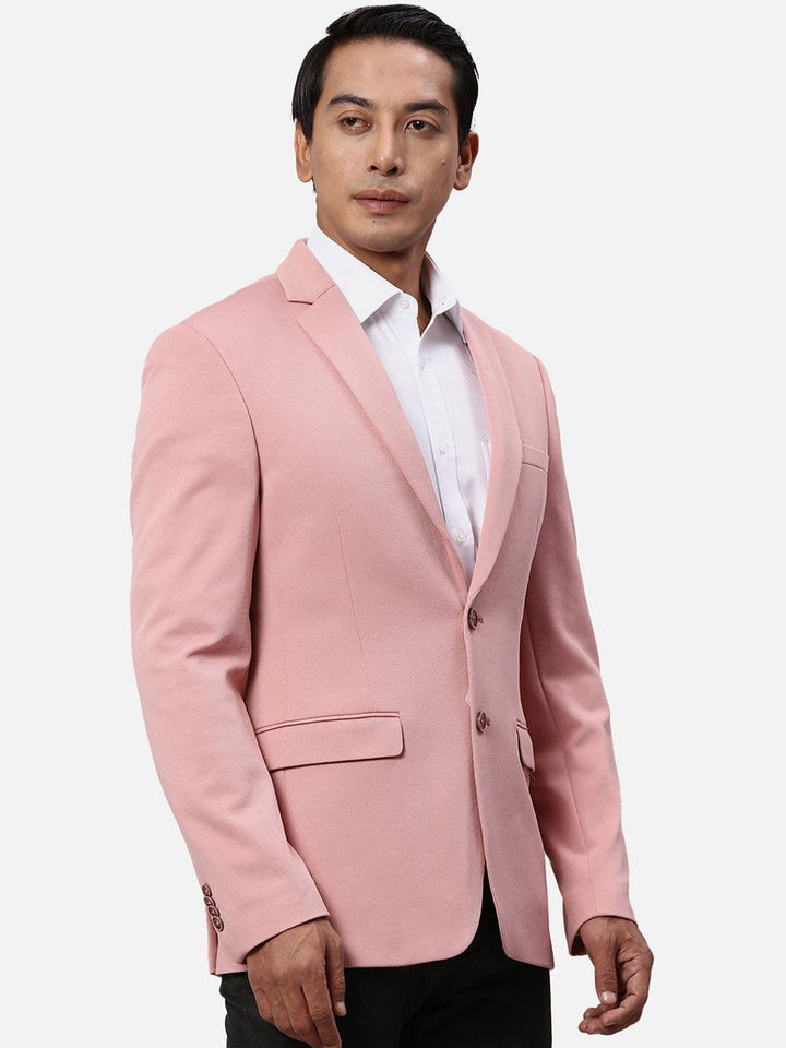 Park Avenue Self-Design Super Slim-Fit Notched Lapel Single Breasted Formal Blazer