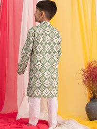 VASTRAMAY Boys Ethnic Motifs Printed Regular Ikat Kurta With Pyjamas