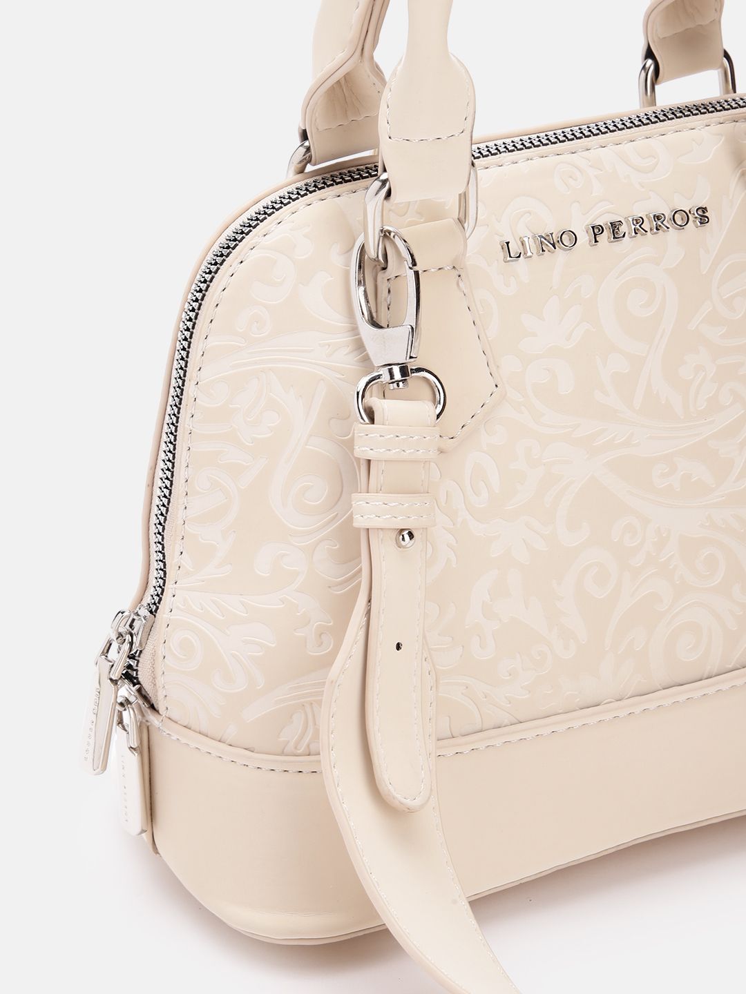 Lino Perros Women Floral Textured Structured Handheld Bag