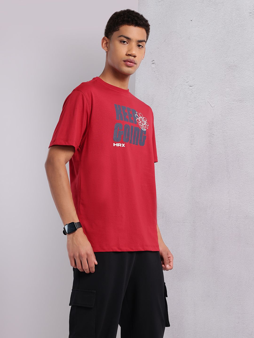 HRX by Hrithik Roshan Typography Printed T-shirt