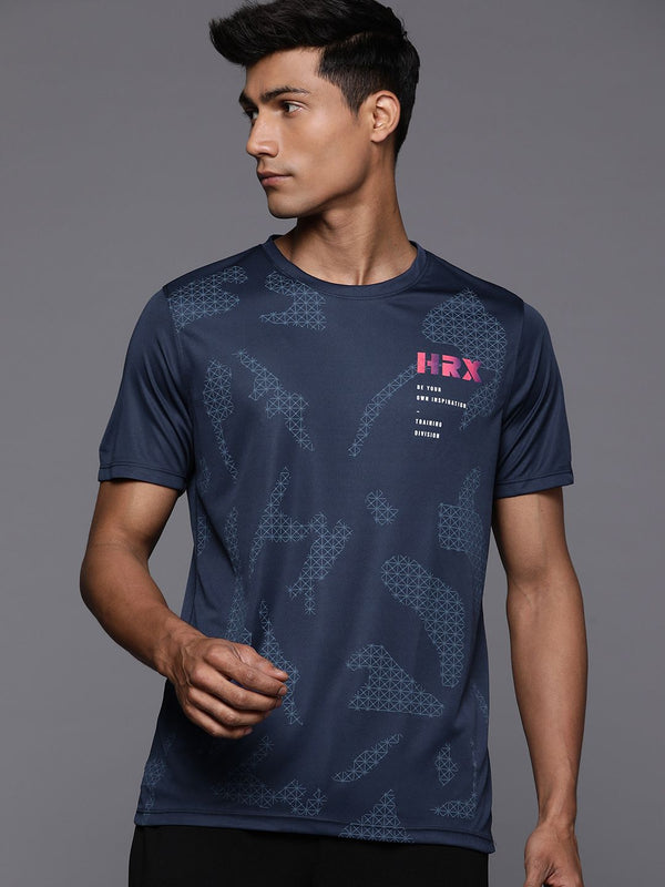 HRX by Hrithik Roshan Men Typography Printed Rapid-Dry Training T-shirt