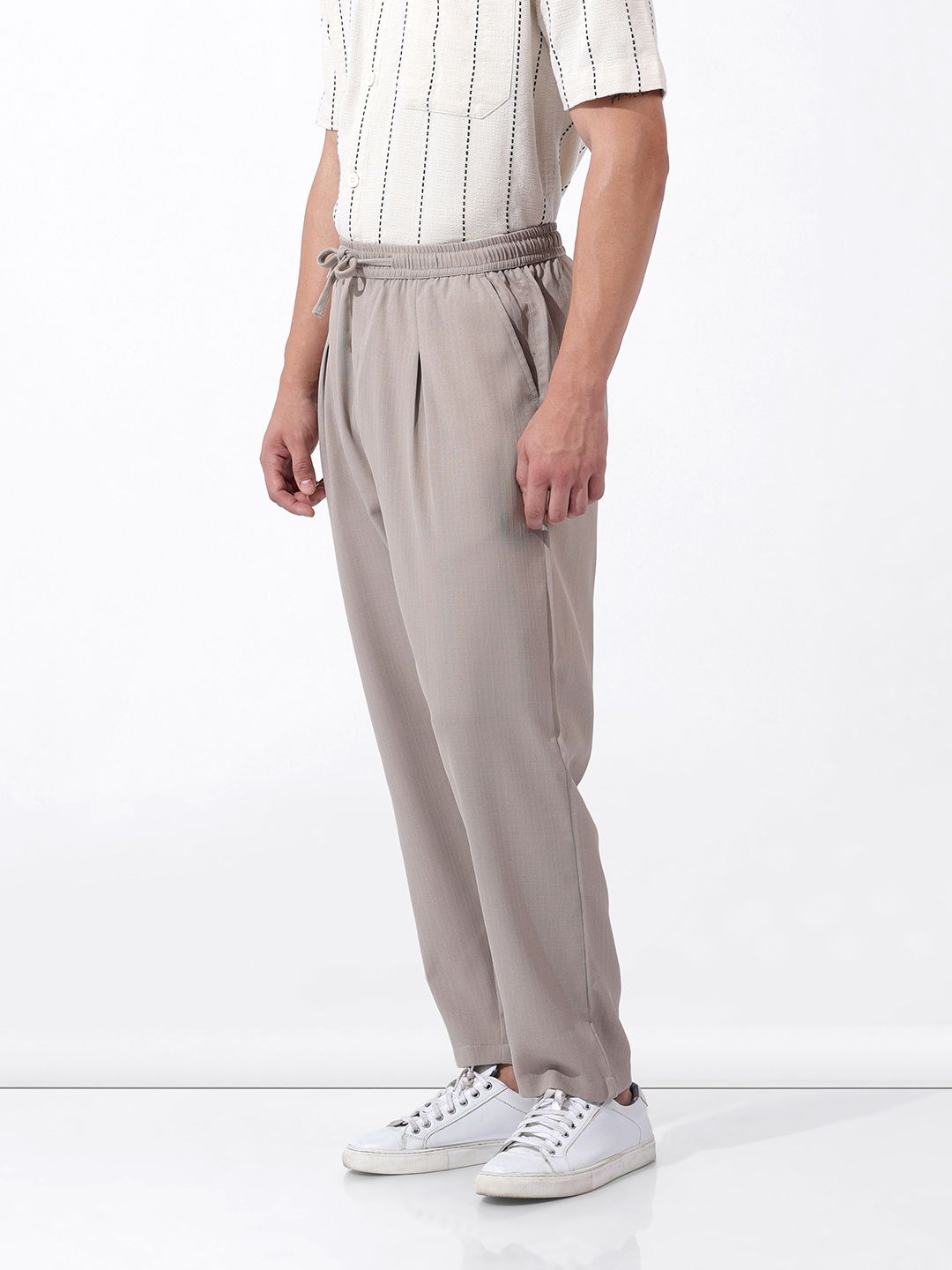 The Indian Garage Co Men Drop Crotch Loose Fit Harem Trousers