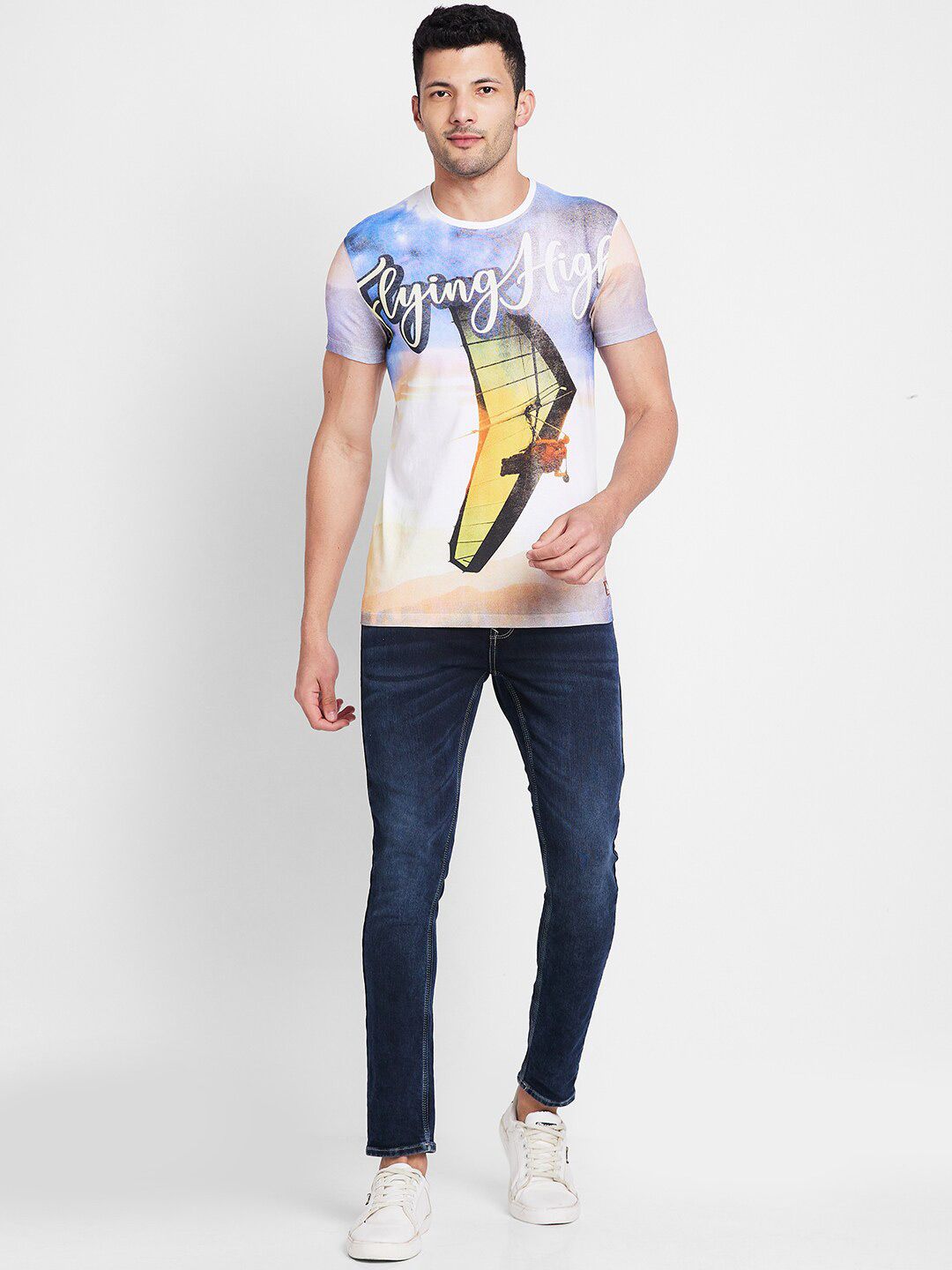 Being Human Graphic Printed Round Neck Pure Cotton T-shirt