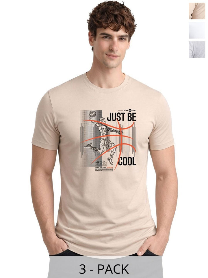 ADRO Men 3 Printed T-shirt