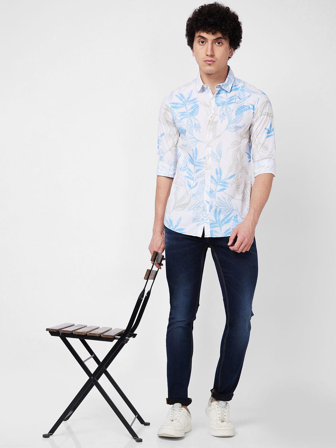SPYKAR Floral Printed Cotton Casual Shirt