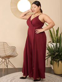 Berrylush Curve Women Plus Size Wide Leg Culotte Jumpsuit