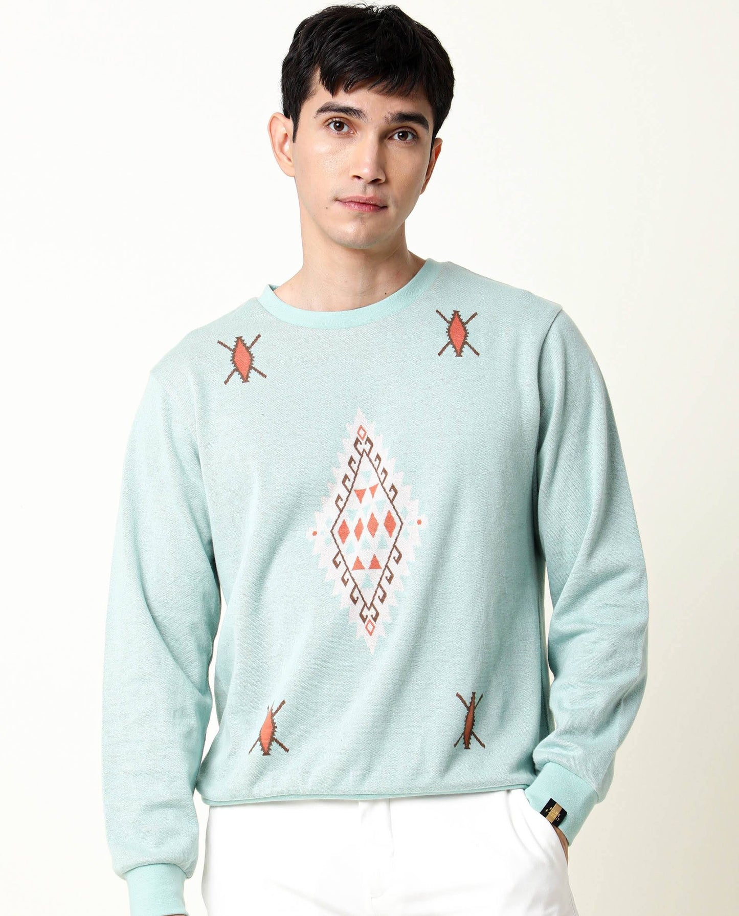 RARE RABBIT Men Aztec Printed Sweatshirt