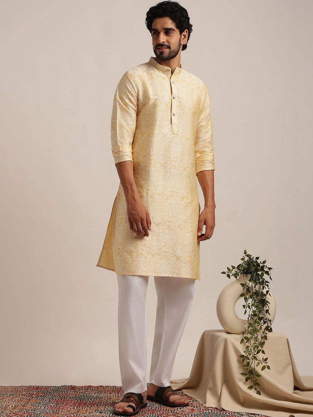 Anouk Men Self Design Kurta